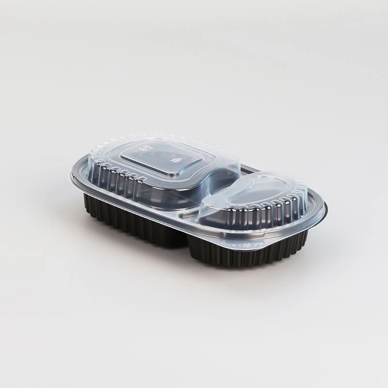 9x9x3 biolagunev mikrolaineahjus 3-kambriline BPA-vaba toidukonteiner plastka...