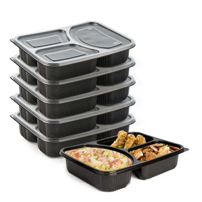 Takeout konteinerid 3 sektsiooni