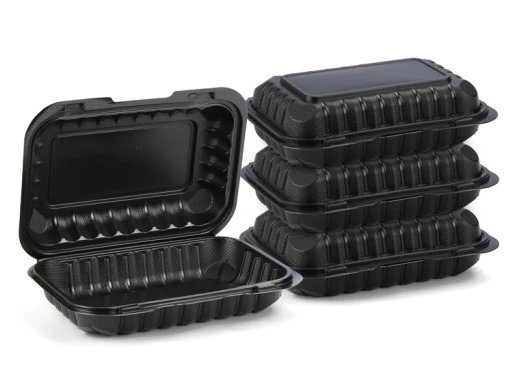 0000112 9x6 Black and White 9x6 Inch Food Box